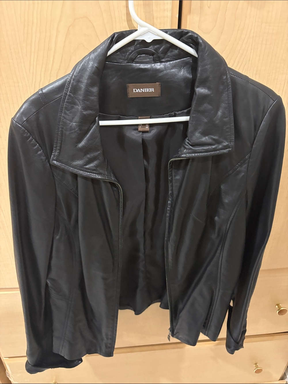 Danier Black Women's Leather Zip Jacket